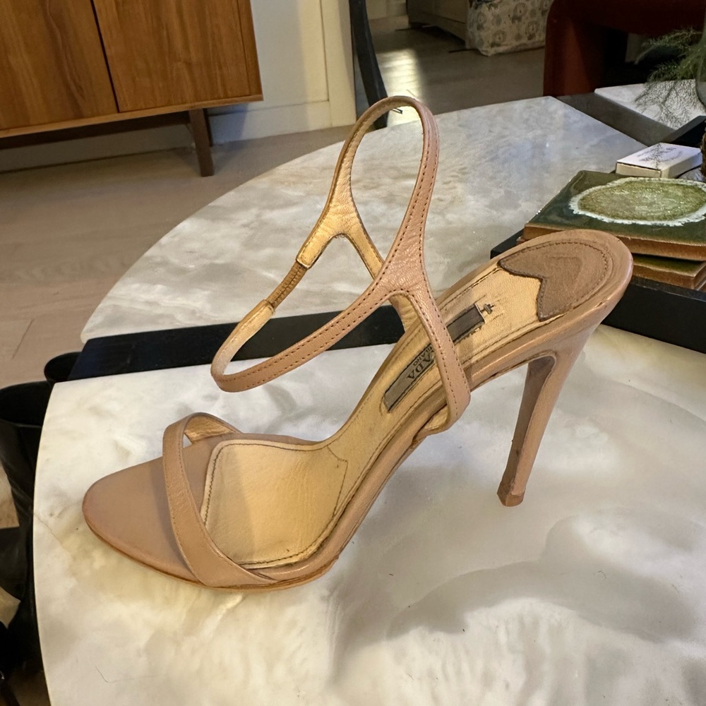 Prada ankle strap sandal heels Nude - Picture 9 of 11